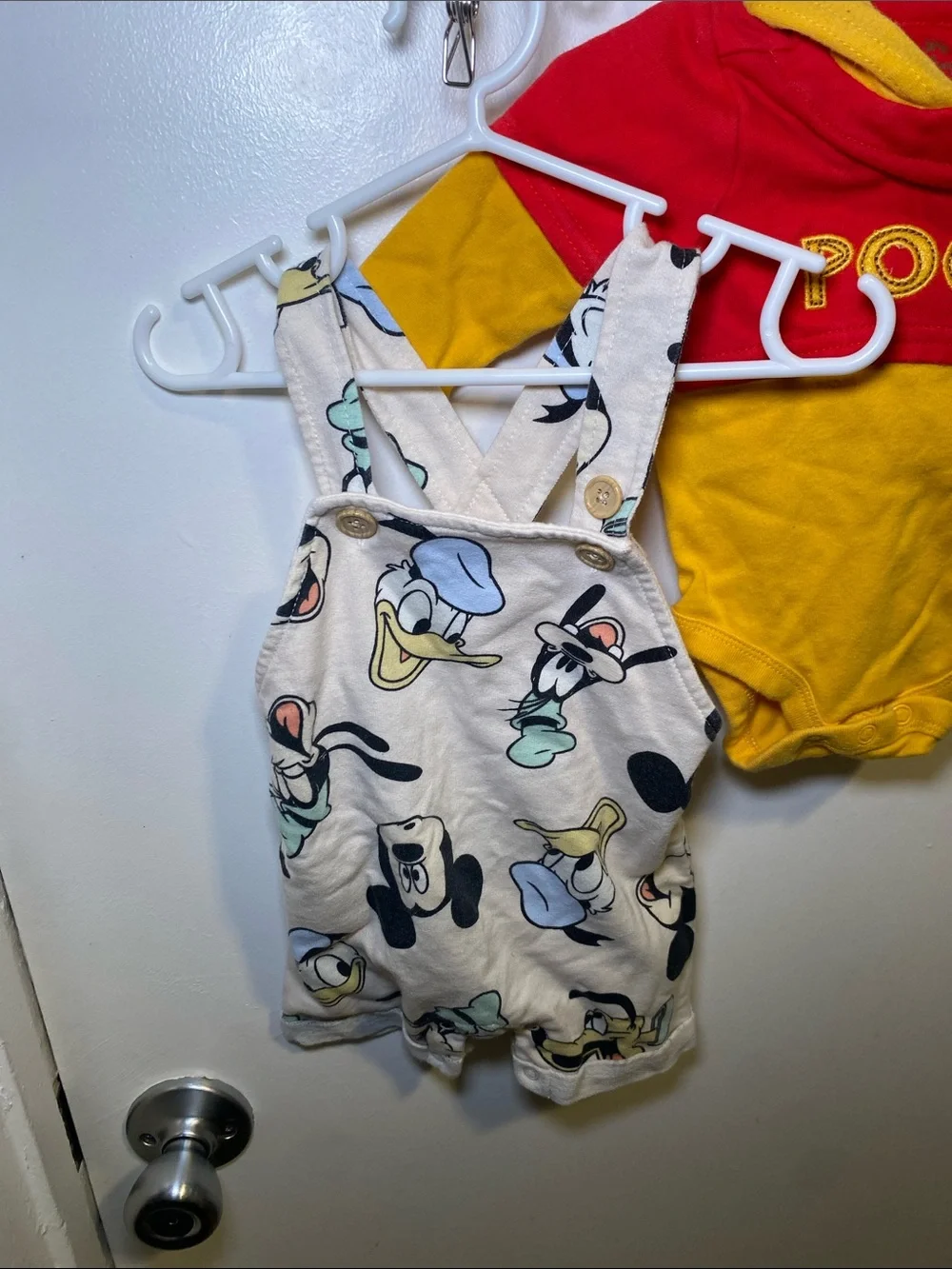 Disney Pooh Red and Yellow Baby One-Piece Bodysuit